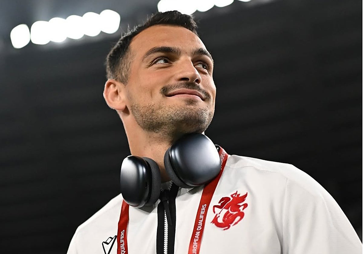 Iuri Tabatadze, sonriente, en la previa del encuentro