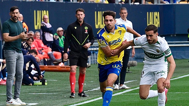Sobrino durante su etapa en el Cádiz CF.