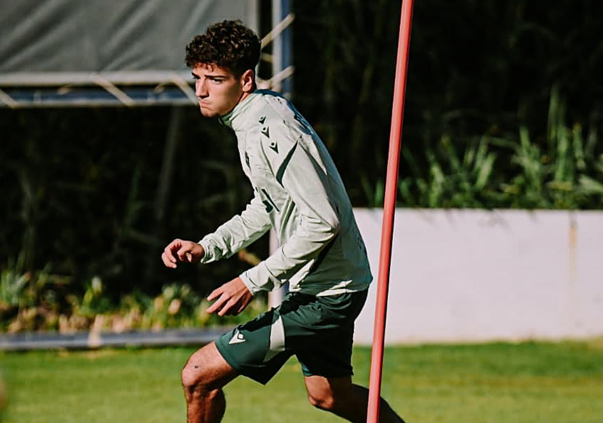 Roberto Rosado, este jueves en El Rosal.