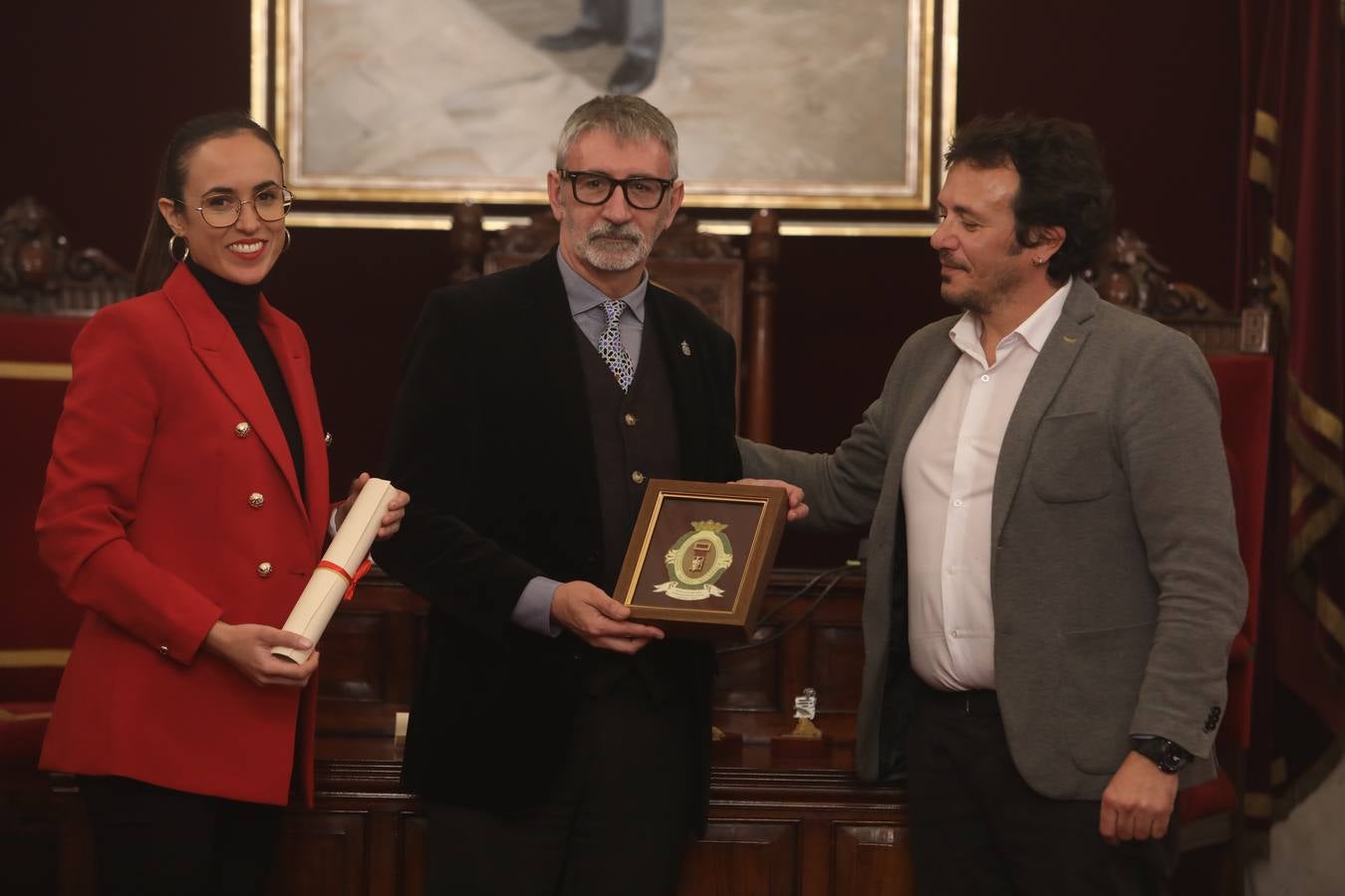 Recepción al pregonero Joaquín Quiñones, las pregoneras infantiles, el Gran Momo y los Hércules de Oro de 2023