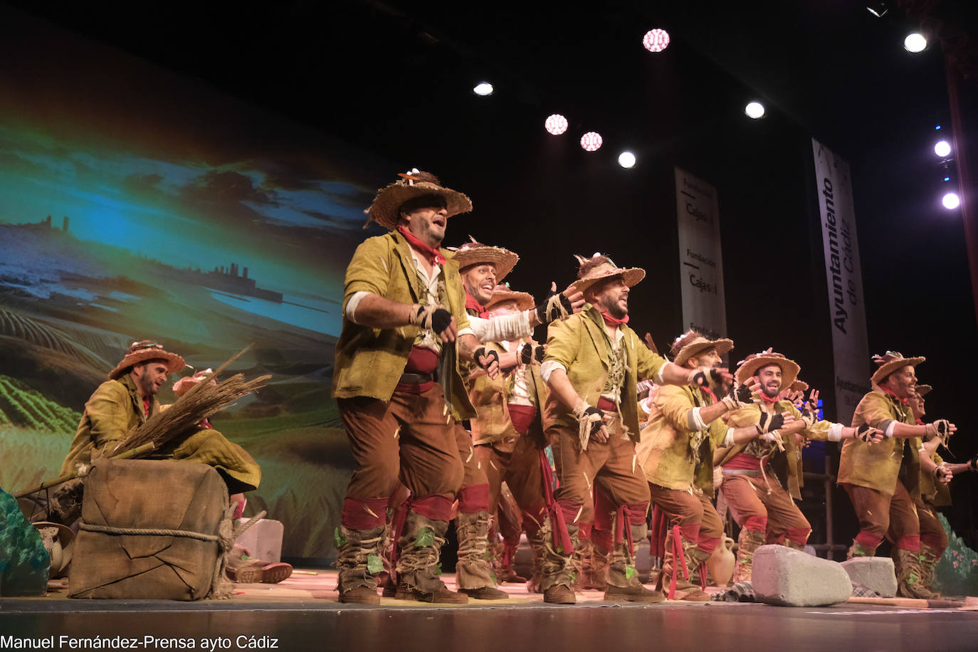 Fotos: Comparsa &#039;Pueblejito la Frontera&#039; en la sétima sesión de preliminares del COAC 2024