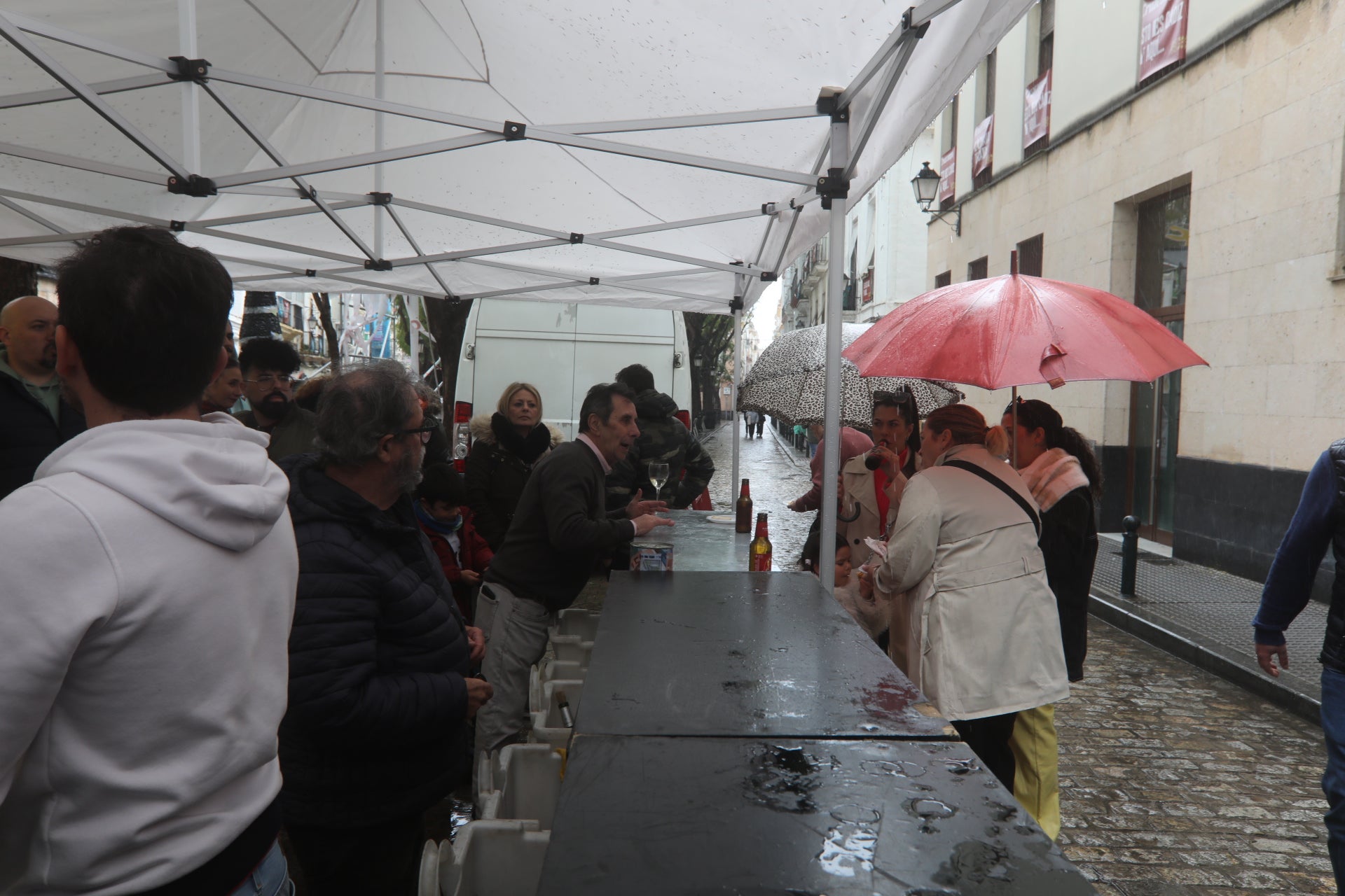 Fotos: La borrasca Jana agua el segundo Domingo de Carnaval en Cádiz