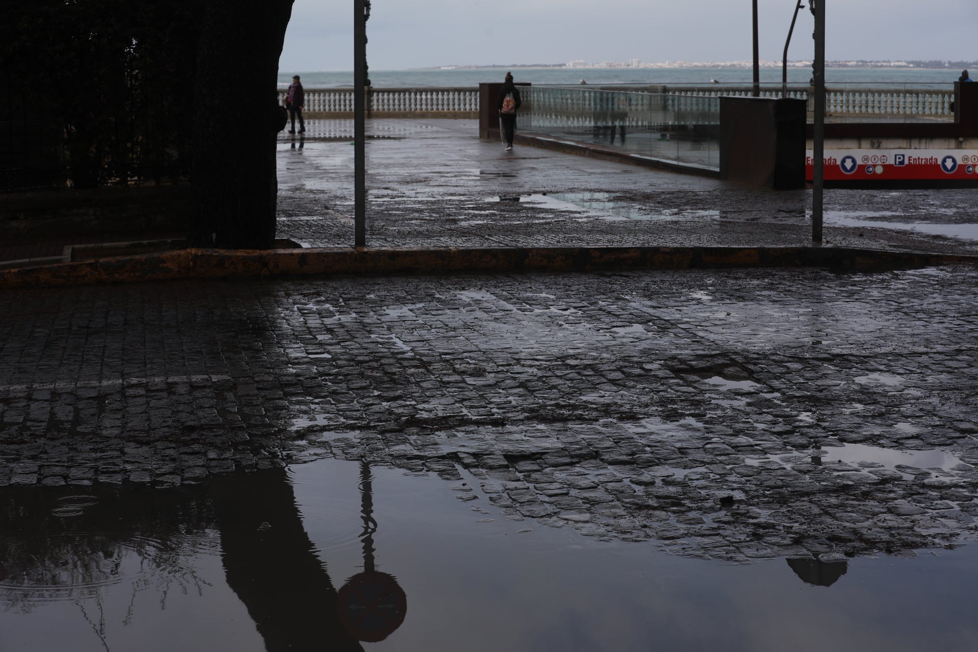 Fotos: La borrasca Jana agua el segundo Domingo de Carnaval en Cádiz