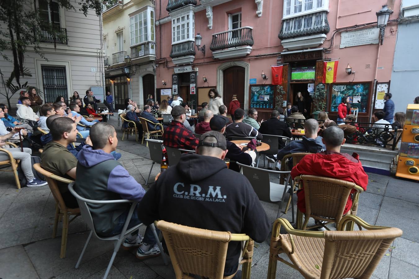 Las imágenes en la calle del España - Marruecos