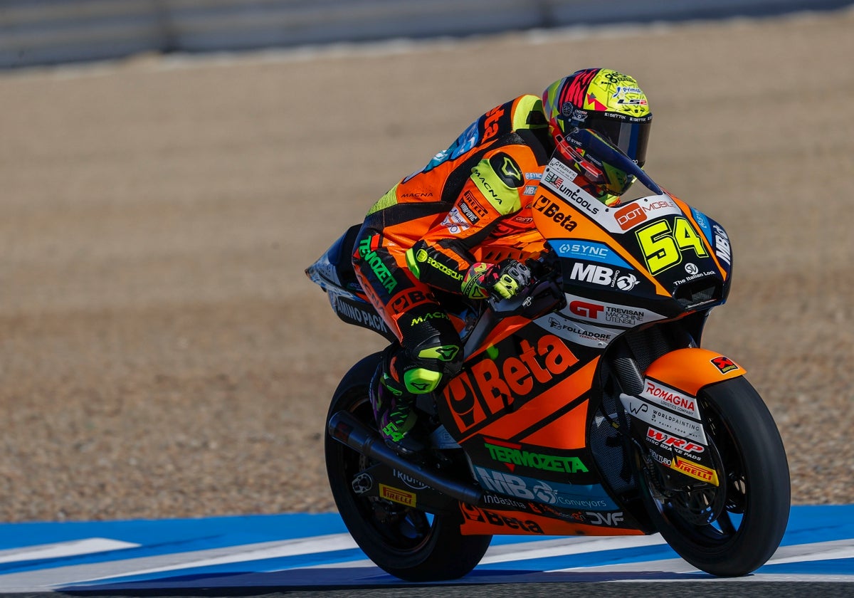 Fermín Aldeguer consiguió la 'pole' en Moto2.