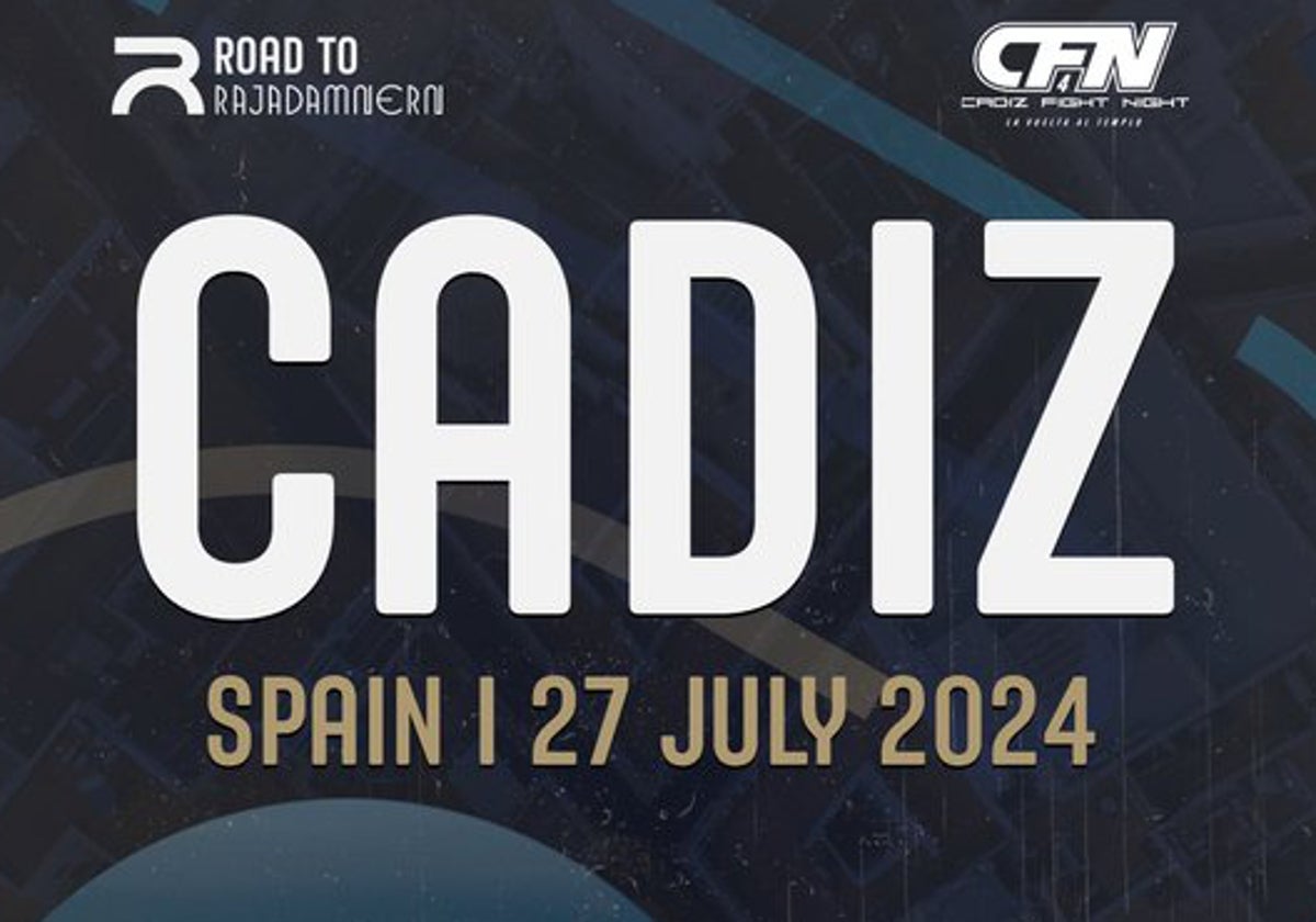 Cartel de la competición que se celebrará el sábado 27 de julio en Cádiz.