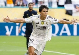Gonzalo García, delantero del Real Madrid, y su puesta a punto en El Puerto