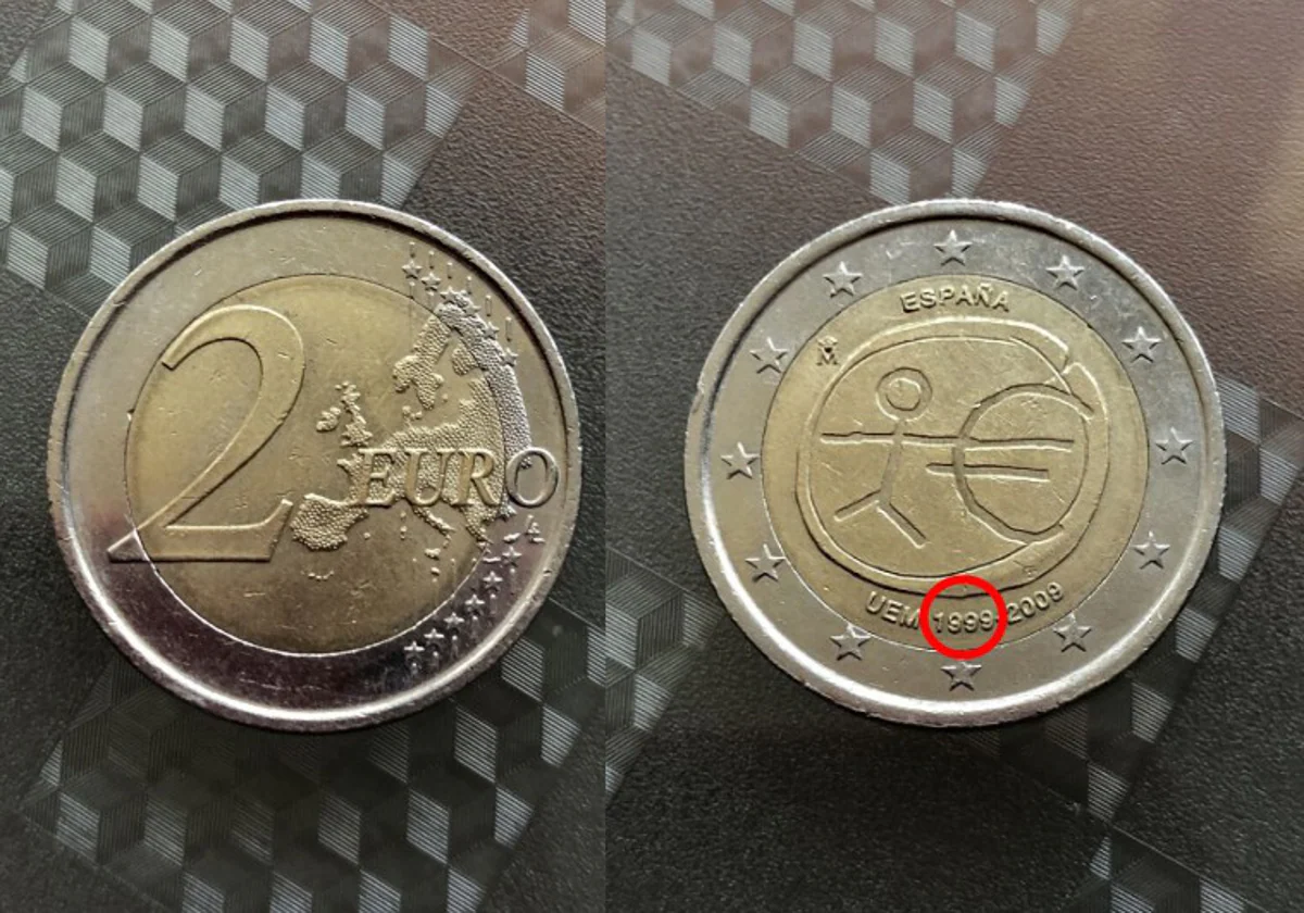 ¿Cuánto vale una moneda de 2 euros de 1999?