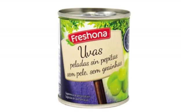 Uvas peladas sin pepitas de Lidl