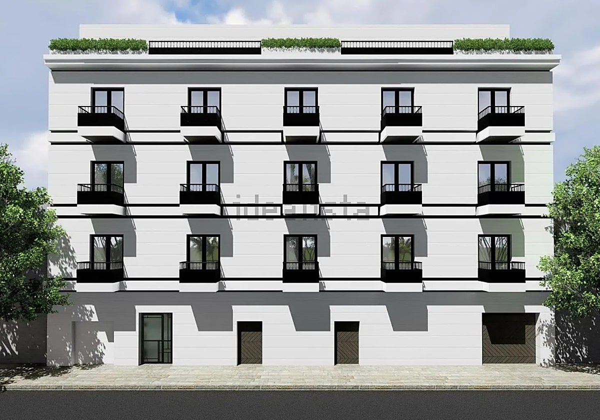 Imagen de la fachada del bloque de viviendas de obra nueva en El Puerto