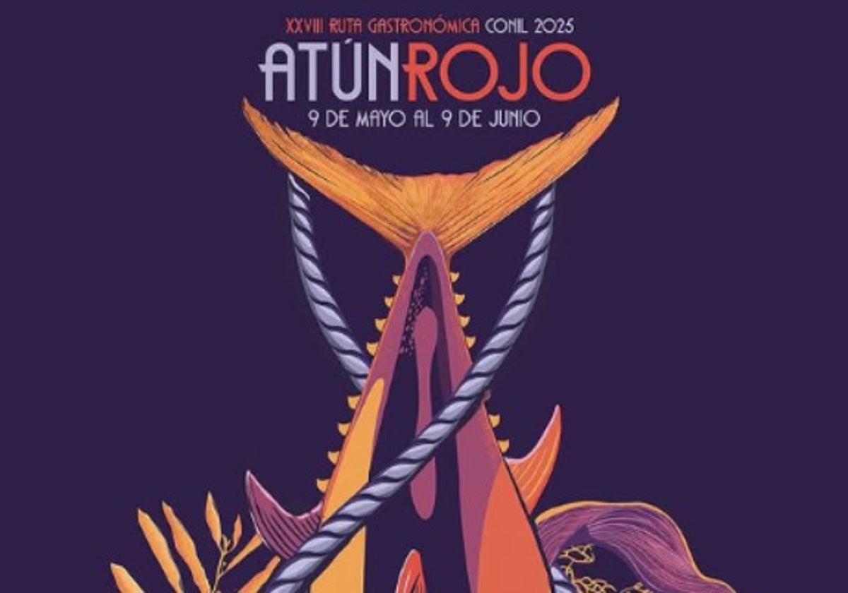 Cartel de la XXVIII Ruta Gastronómica del Atún Rojo en Conil de la Frontera