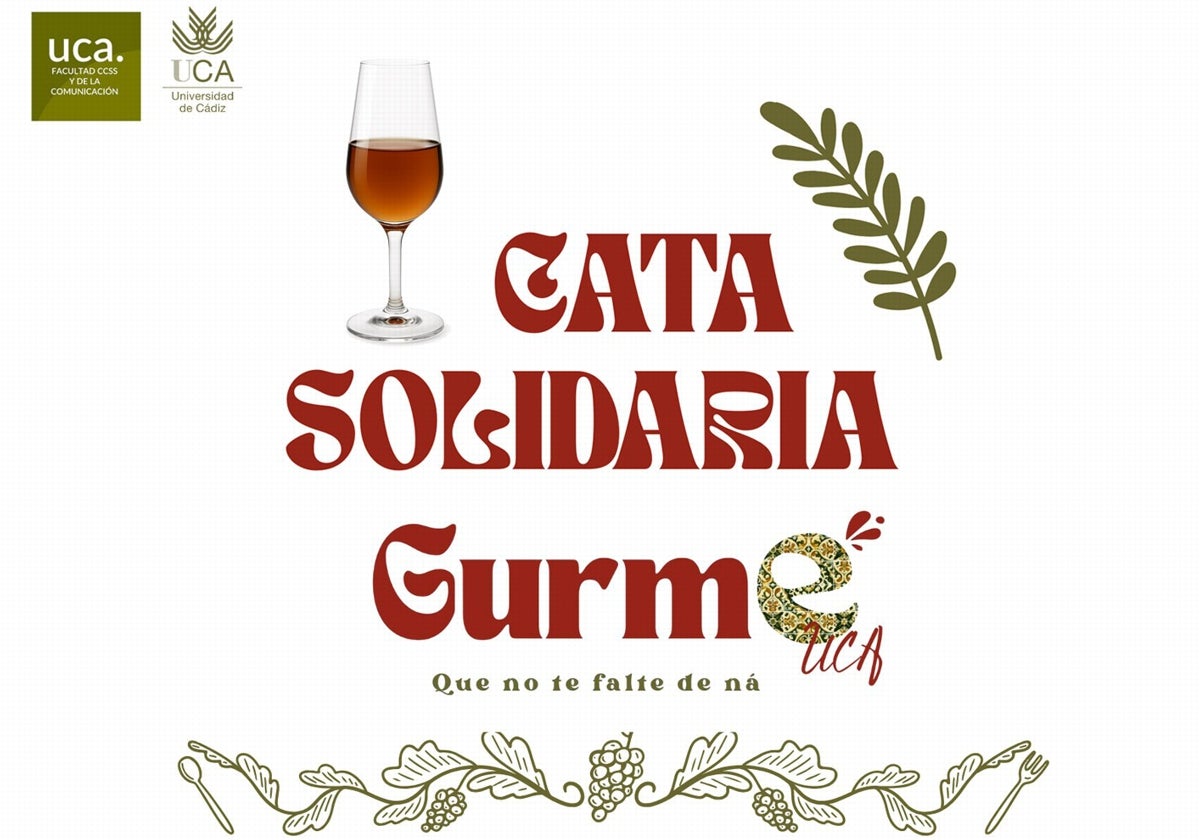Cartel de la Cata solidaria Gurmé que se celebra en UCA Gurmé 2025