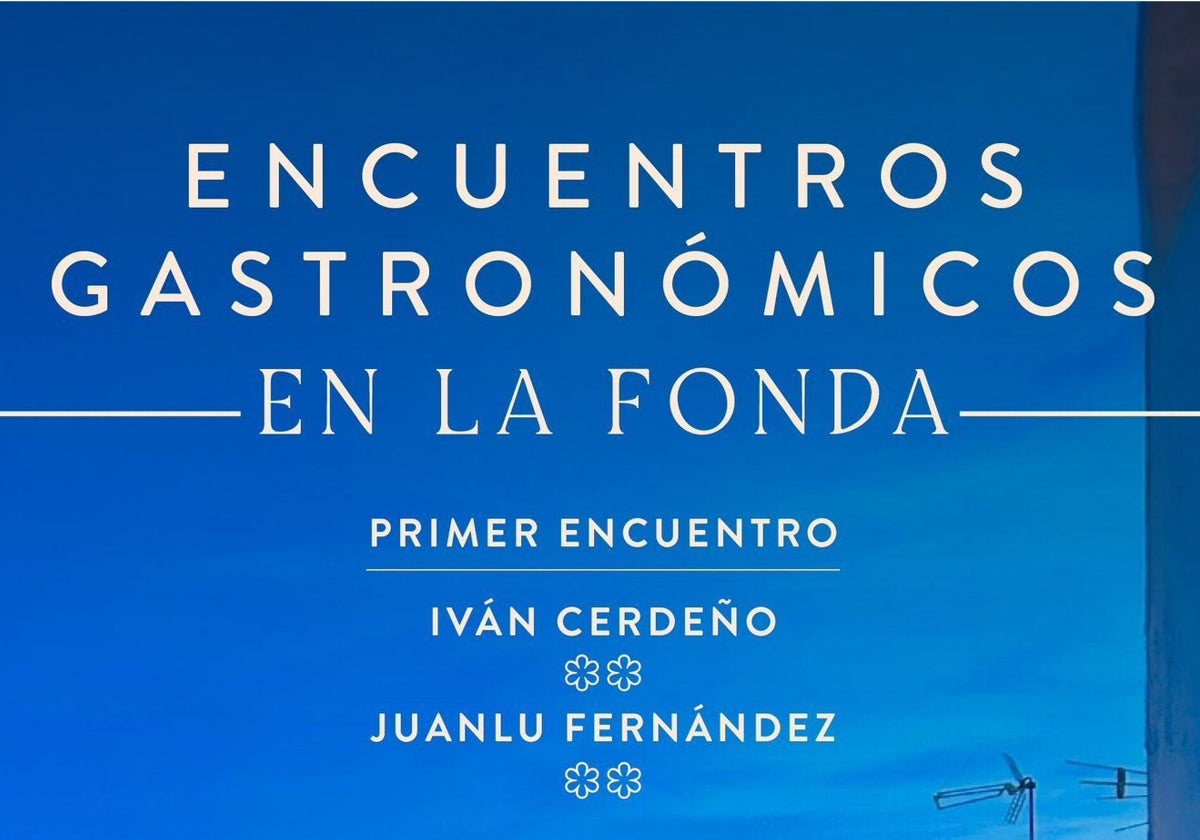 Cartel del primer encuentro gastronómico en La Fonda Antigua, Vejer de la Frontera