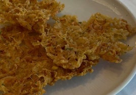 Tortillitas de camarones en el restaurante Balandro de Cádiz