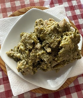 Imagen secundaria 2 - Ajo molinero, abajo y alboranía elaborados en Taberna Jóvenes Flamencos