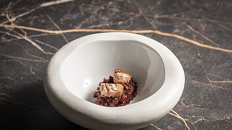 Uno de los pases del menú de Mare elaborado por Juan Viu