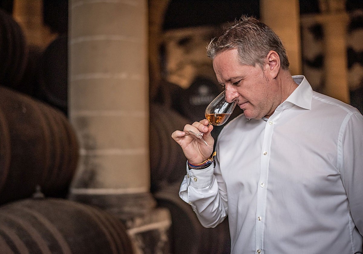 El enólogo Sergio Martínez de Bodegas Lustau