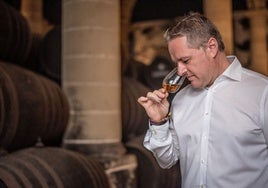 El enólogo Sergio Martínez de Bodegas Lustau