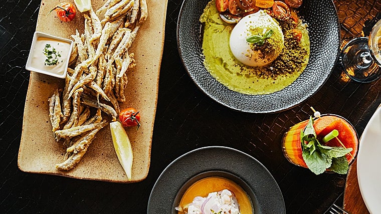 Selección de platos del restaurante Trocadero en Sotogrande