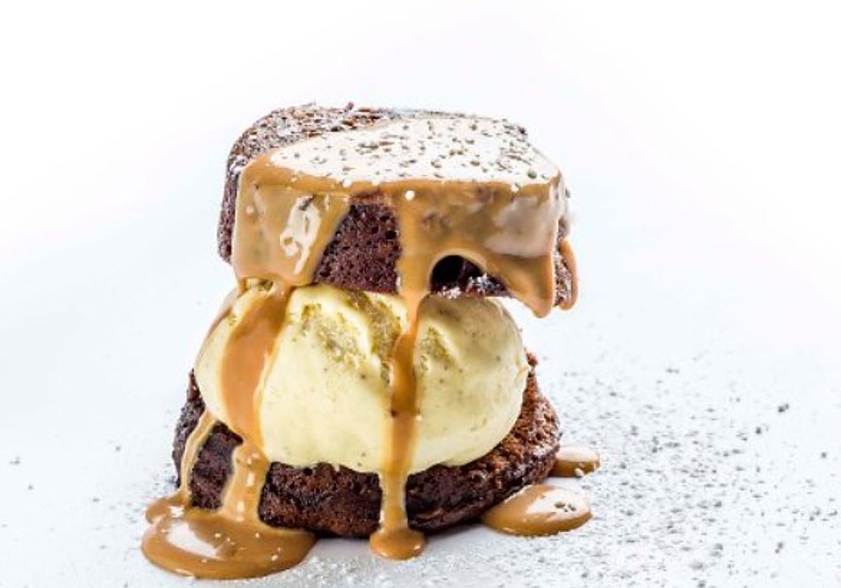 Bizcocho de chocolate del restaurante El Faro de Cádiz