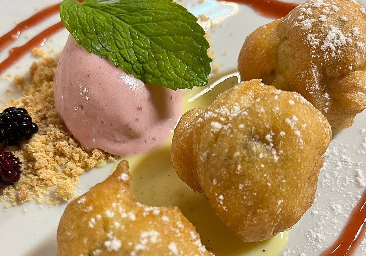 Una de las propuestas del menú elaborado por los estudiantes de hostelería del Institución Provincial Fernando Quiñones en Cádiz