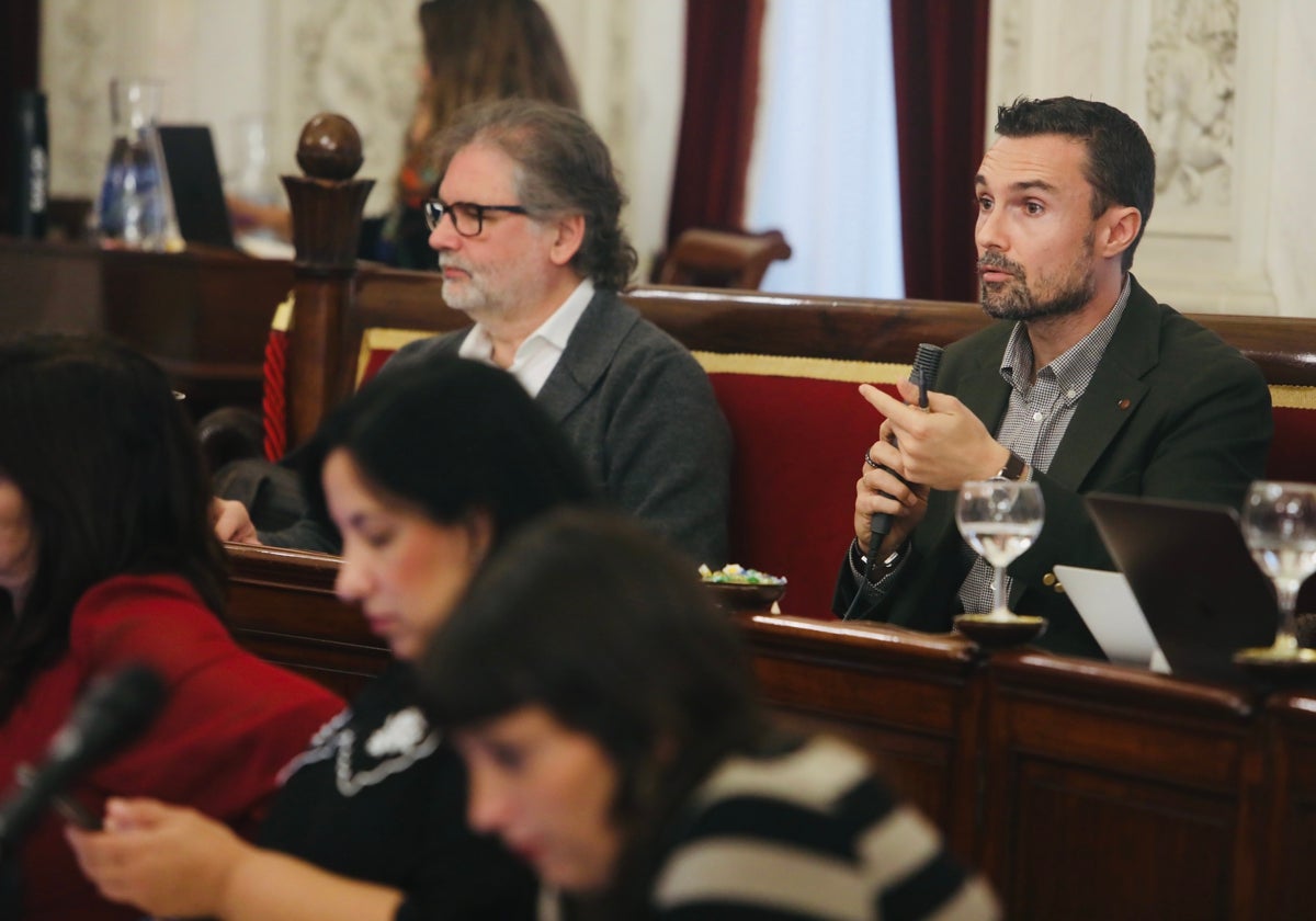 Martín Vila, presidente de Emasa ,en un pleno del Ayuntamiento de Cádiz.