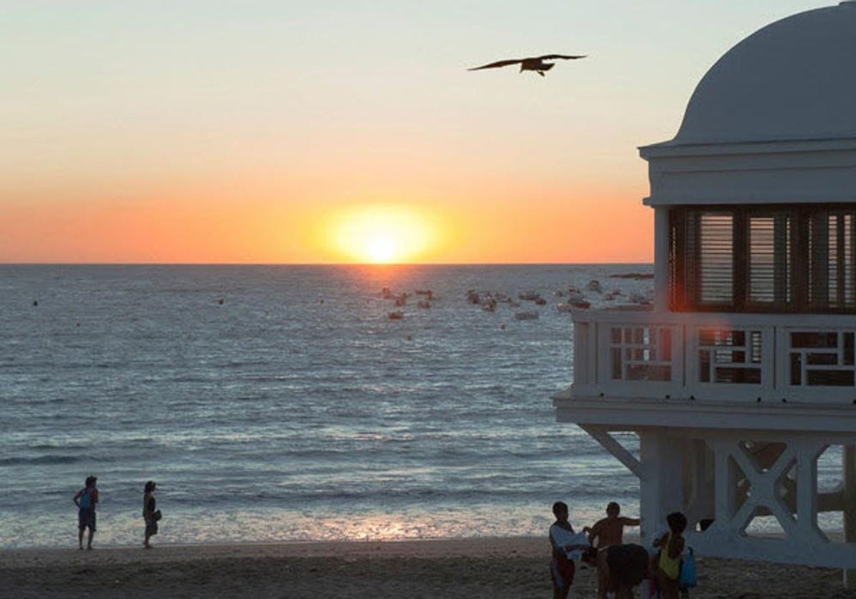 La playa de la Caleta, en Cádiz capital.