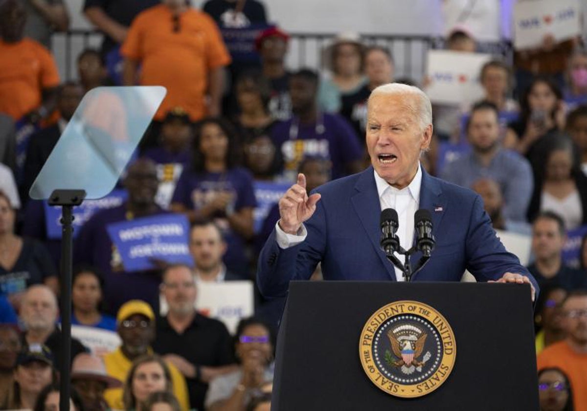 Joe Biden, durante un acto de campaña.