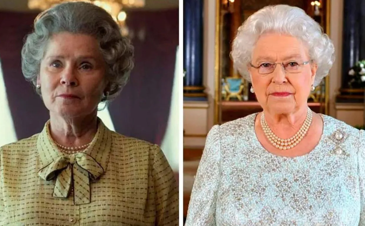 Imelda Staunton, como la reina Isabel II de Inglaterra en la quinta temporada de 'The Crown' y la reina Isabel II