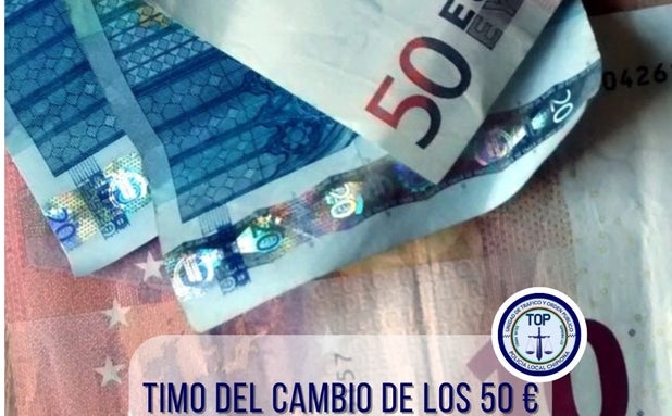 El timo del cambio de los 50 euros alerta a comerciantes y hosteleros de Chipiona