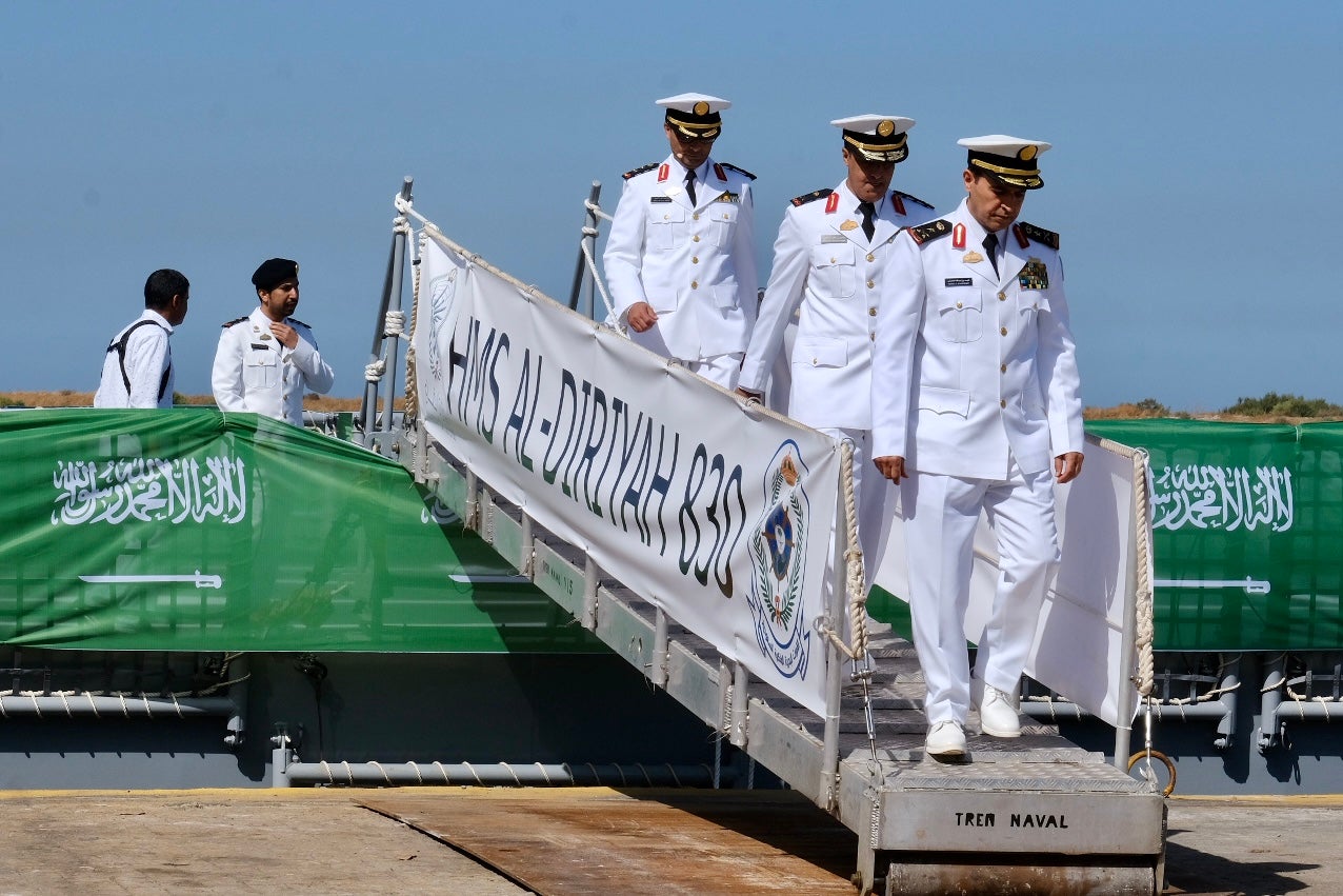 En imágenes: Navantia entrega a Arabia Saudí la segunda corbeta construida en Bahía de Cádiz