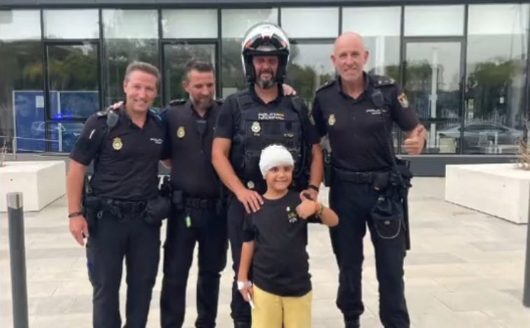 Bruno, el pequeño guerrero que cumple su sueño de estar con la Policía