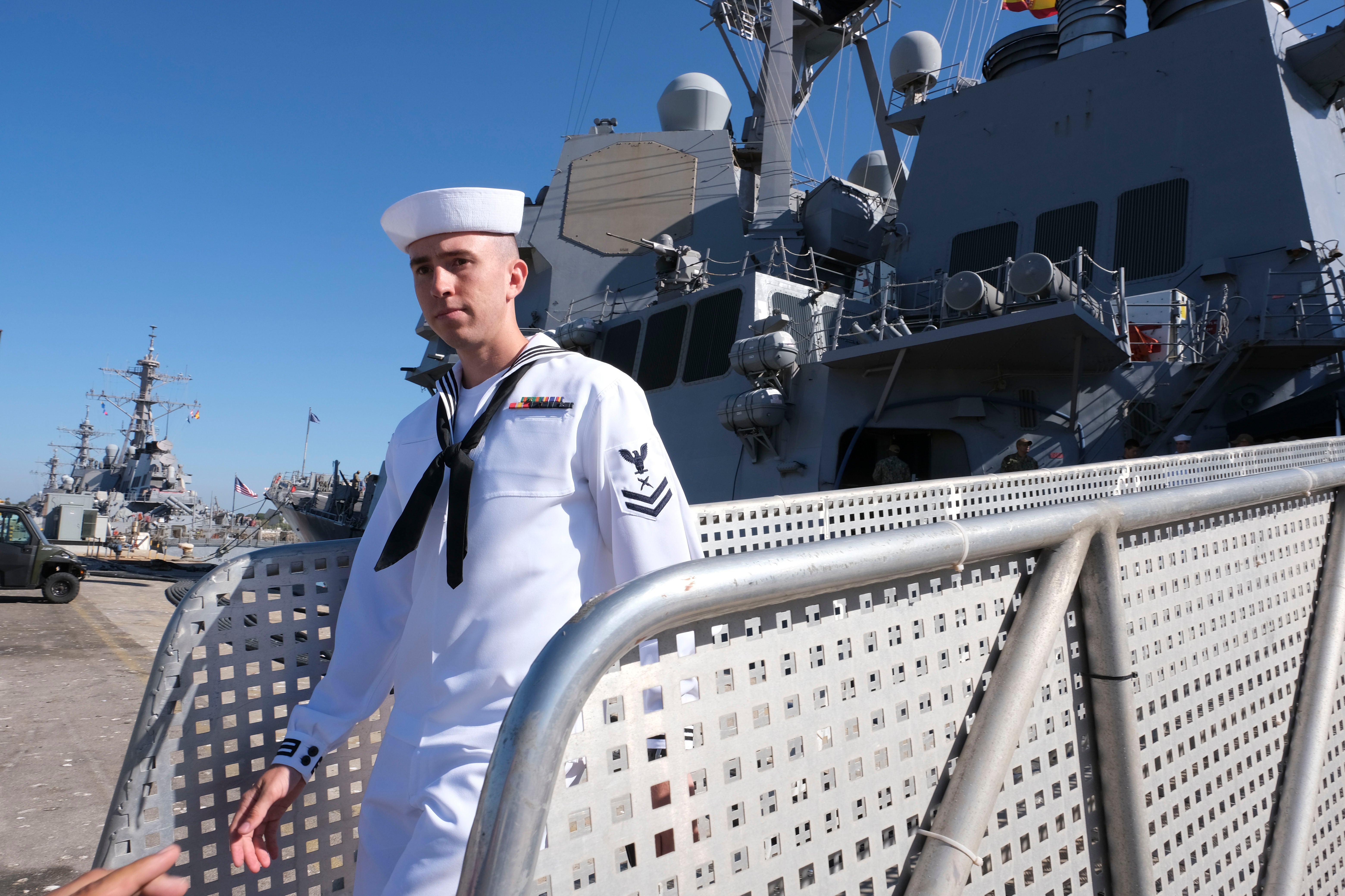 Fotos: la llegada del destructor norteamericano USS Bulkeley a la base de Rota