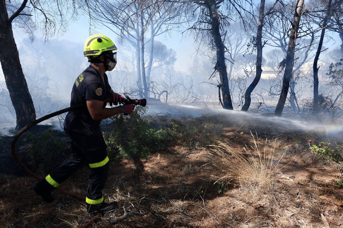 Las imágenes del incendio en Puerto Real