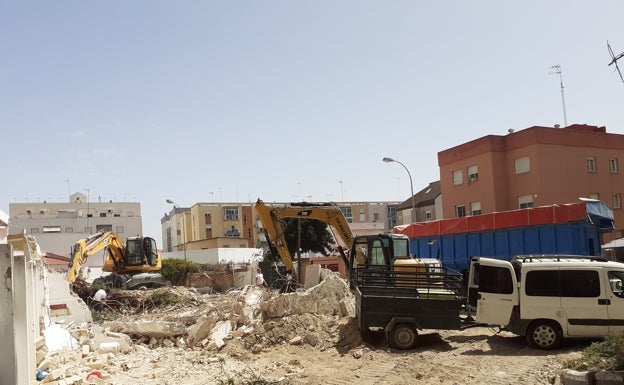 Obras en la zona del cementerio, San José.