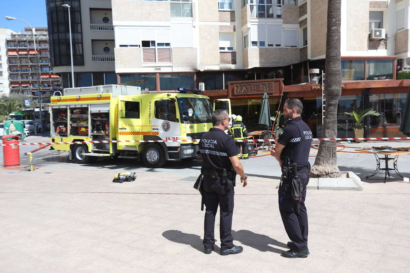 Así ha quedado La Parrilla de Matilde tras el incendio en el local