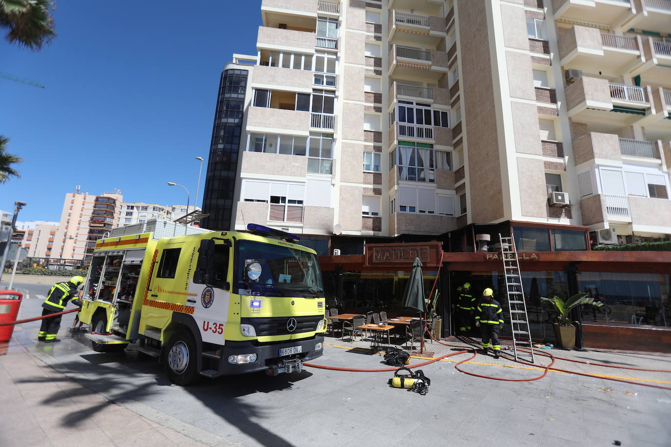 Así ha quedado La Parrilla de Matilde tras el incendio en el local