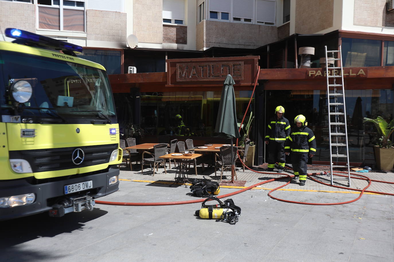 Así ha quedado La Parrilla de Matilde tras el incendio en el local