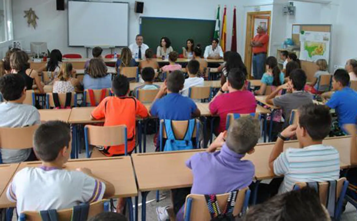 Los alumnos de un colegio de Cádiz.