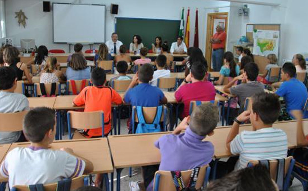 Los alumnos de un colegio de Cádiz.