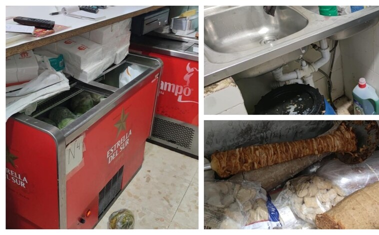 La Policía de Chipiona cierra un bar lleno de cucarachas y alimentos podridos