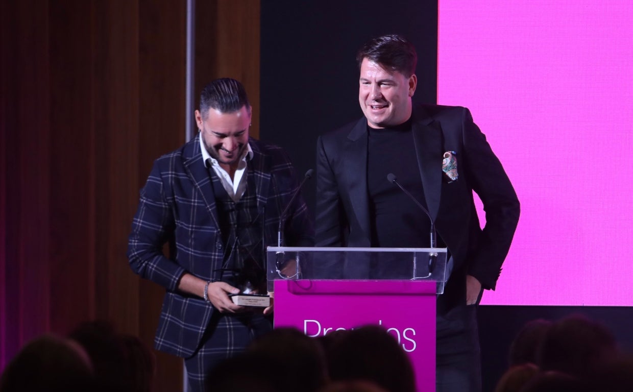 Lucas González, de 'Andy&Lucas', durante la gala de los premios LA VOZ.