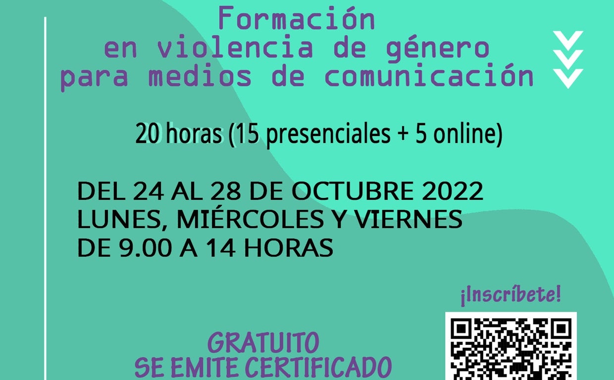 Abierta la inscripción para un nuevo curso de formación en violencia de género para medios