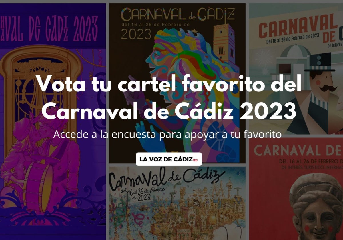 Vota por tu cartel ganador para el Carnaval de Cádiz 2023