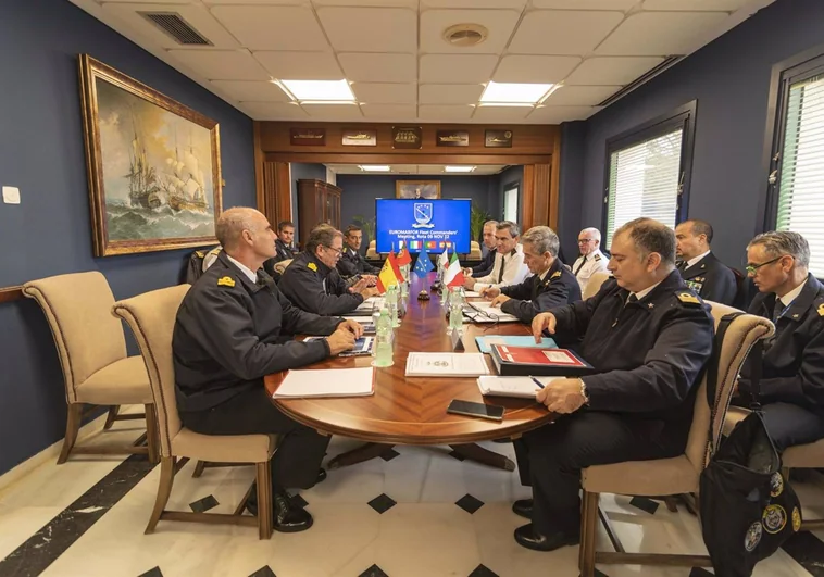 Los almirantes de la Euromarfor abordan en Rota la activación del despliegue en el Golfo de Guinea