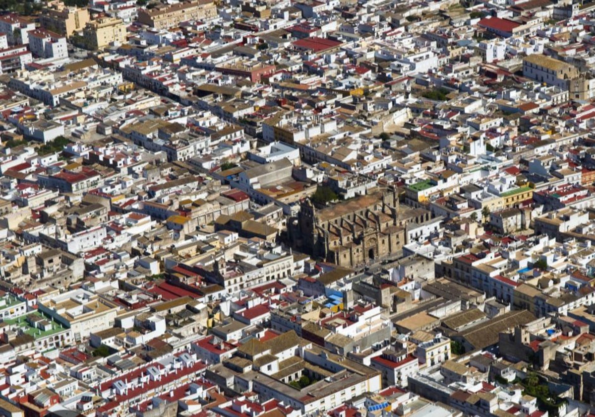 Vista aérea de El Puerto de Santa María.