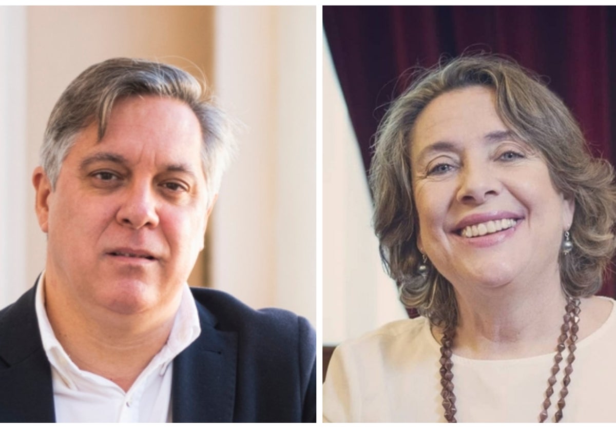 Óscar Torres y Rosa de la Flor, candidatos a las primarias de este domingo.