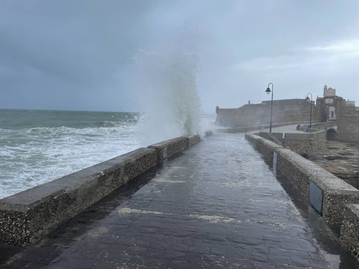 Fotos: El temporal de viento y lluvia en Cádiz, en imágenes