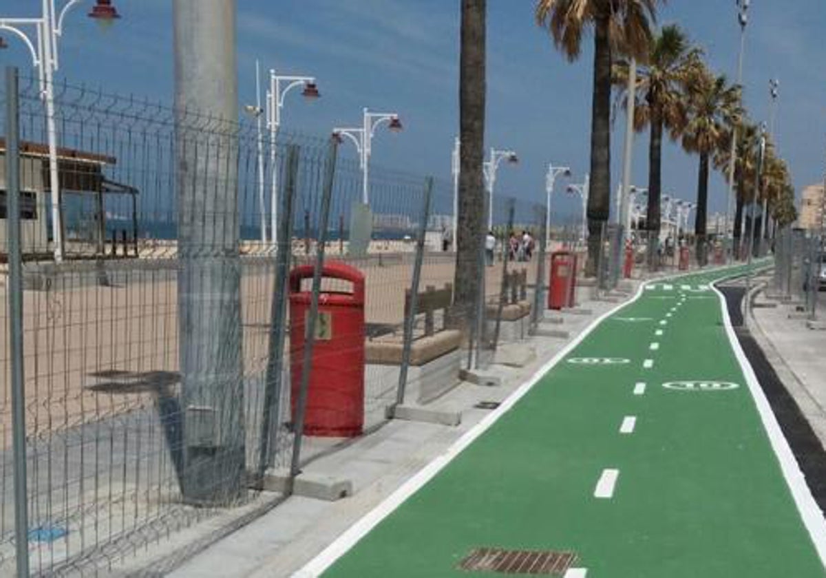 Carril bici de Cádiz.