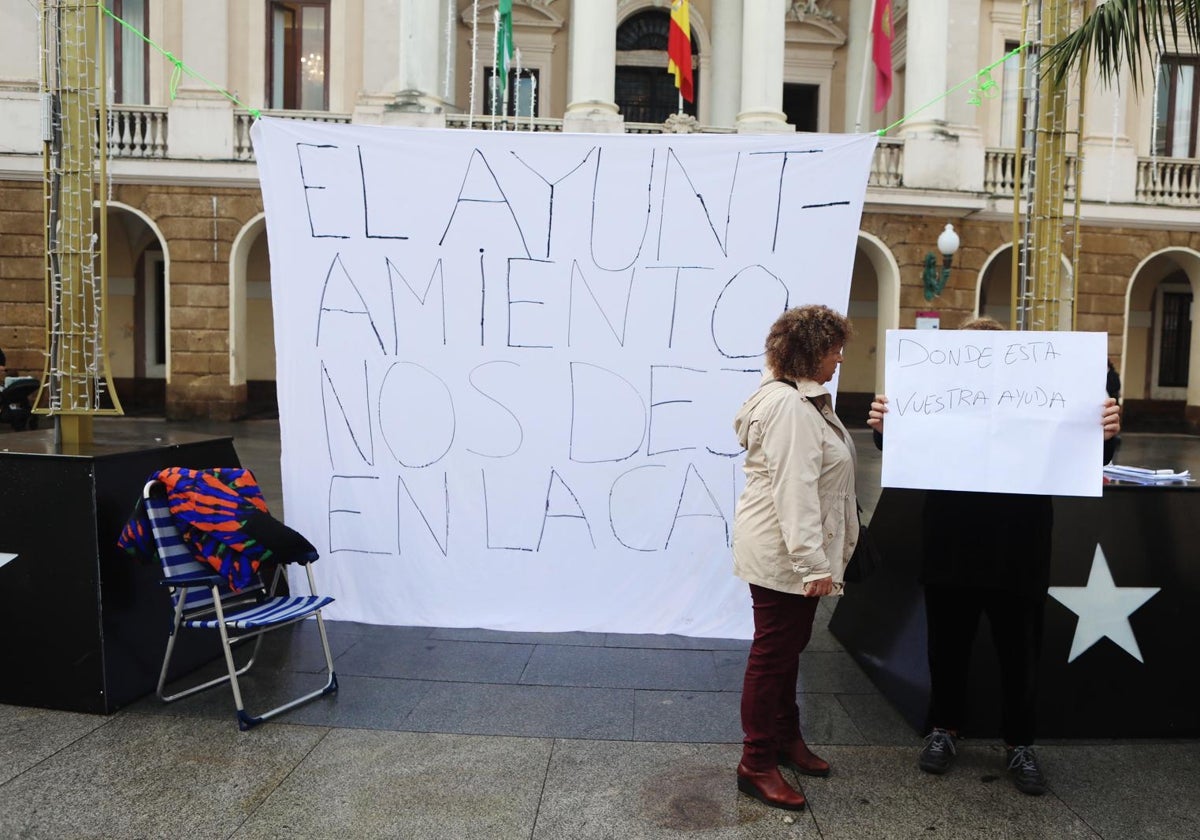 Desahucio de esta misma semana en Cádiz.